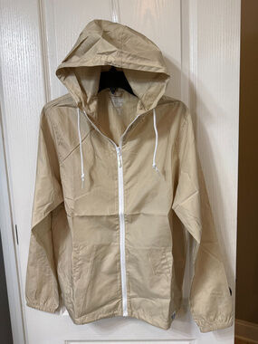 Grand Running Club Men's Hauser Windbreaker Khaki Size Small